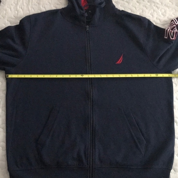 NAUTICA Zip Up Hoodie with Large Arm Spellout - Picture 1 of 11